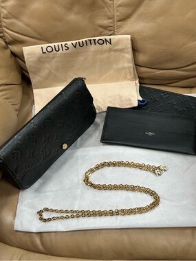 🖤FULL SET AUTHENTIC Louis Vuitton Empriente Noir Felice 3 Way Bag Set!